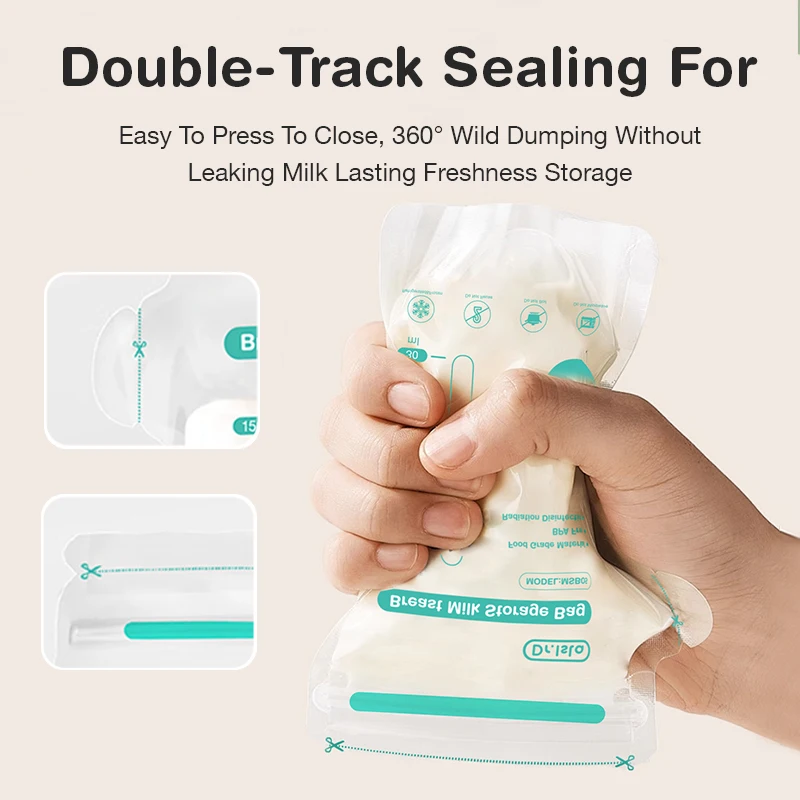 MAMIJOY 100 Uds 150ML bolsa de almacenamiento de leche materna desechable de pequeña capacidad bolsa de almacenamiento de leche congelada bolsas de alimentación seguras sin BPA - imagen 5