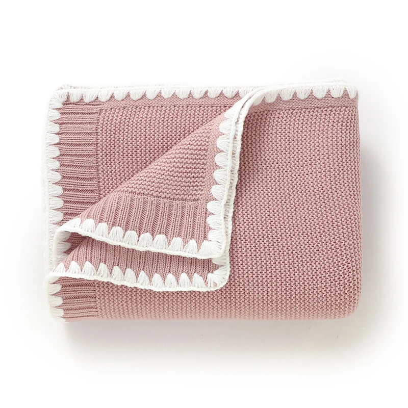 Mantas de recepción sólidas para bebé para niña y niño, 90x70cm, tejido para recién nacido, sábanas de cama para siesta de cuna de doble uso, celular para niños - imagen 4