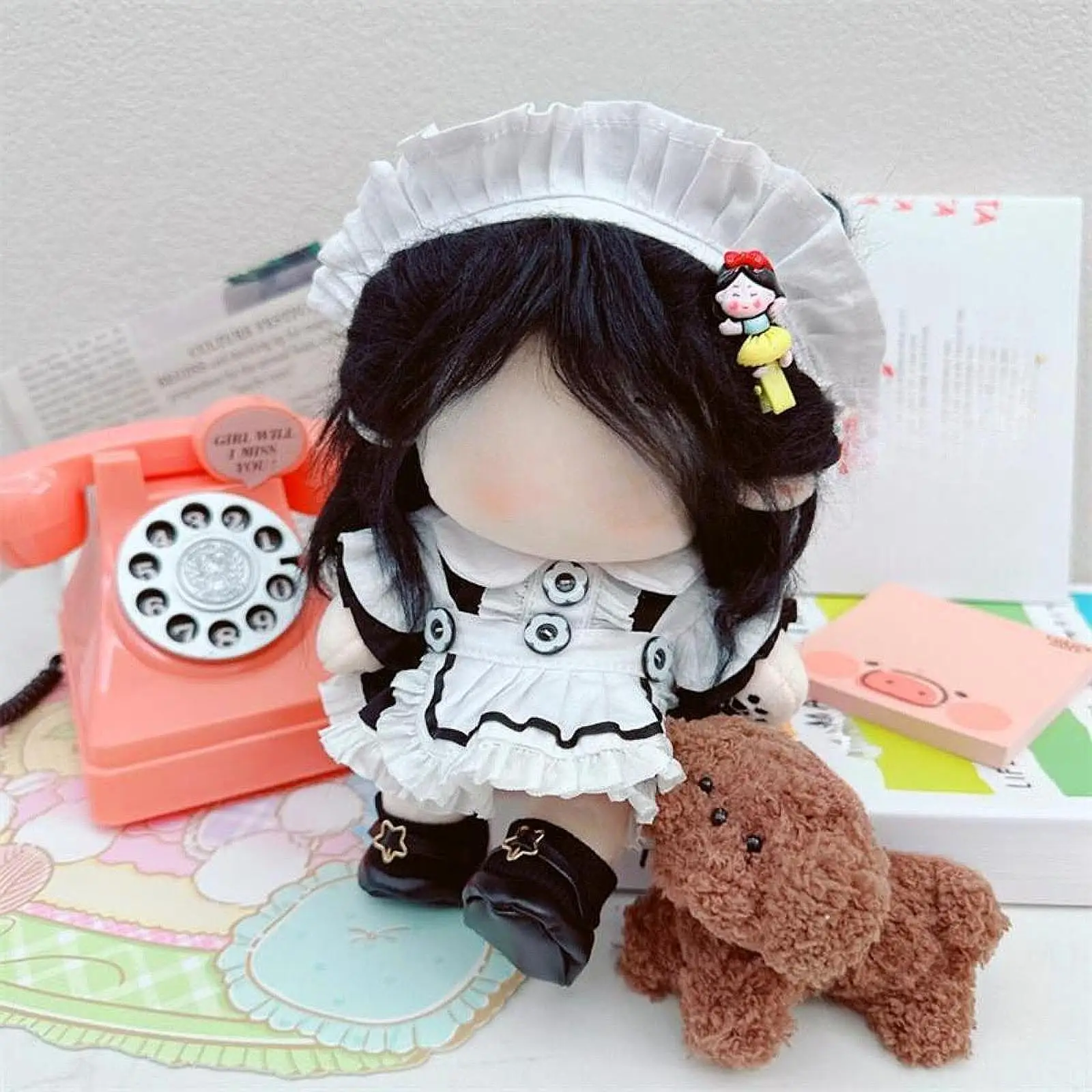 Cotton Doll Apron Maid Suit Pretend Play Educational Clothing Fashion Make Your