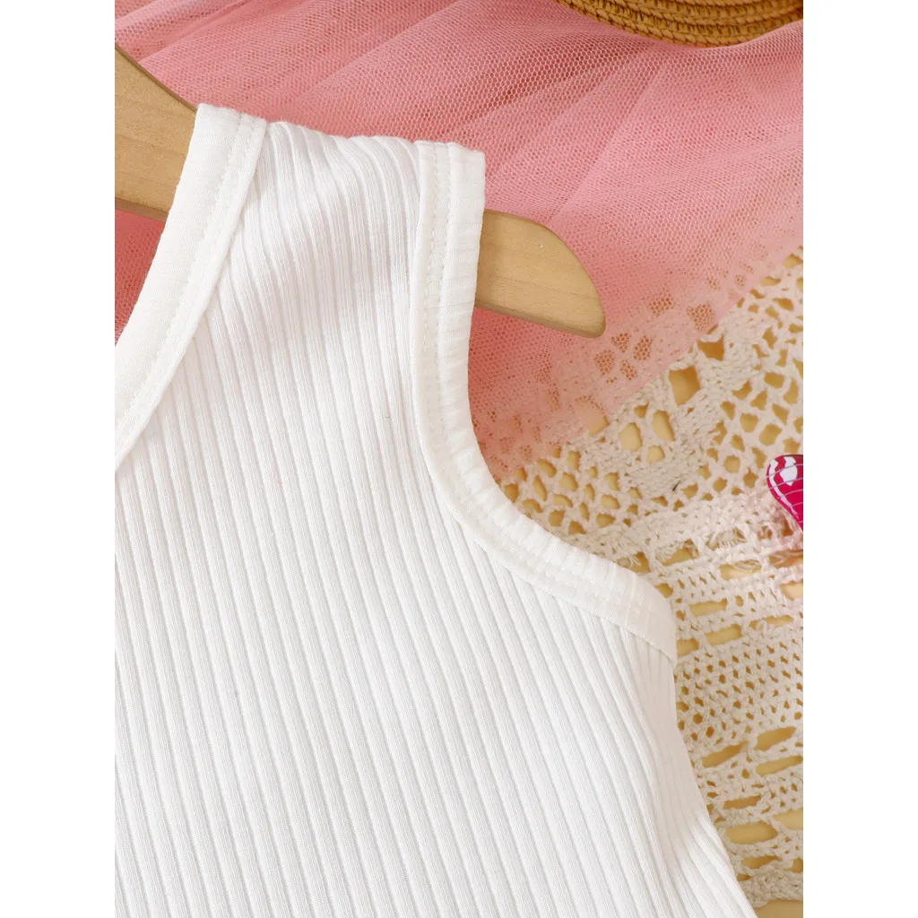 Traje de 2 uds para niña pequeña, Tops con hombros inclinados recortados con dos lazos + pantalones cortos con estampado de mariposas, trajes de moda de verano para bebé de 0 a 3 años - imagen 5