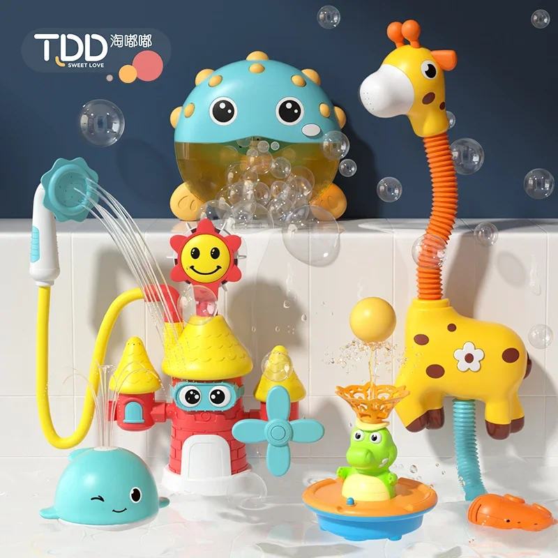 Juguetes de baño para bebés y niños, juguetes de agua, juguetes de baño para niños y niñas, juguete de ducha divertido, artefacto de juego de agua eléctrico - imagen 3