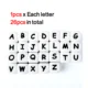 26pcs Mix letter