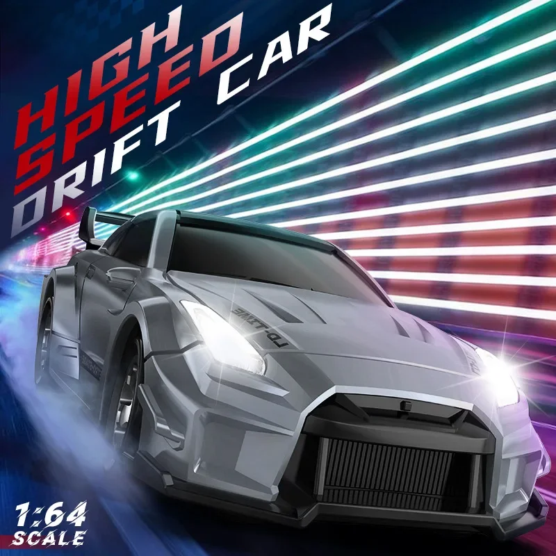Mini coche teledirigido 1/64 de escritorio, colección de deriva de carreras a escala completa, coche deportivo con Control remoto, vehículo eléctrico 4Wd, juguete para regalos para niños - imagen 3
