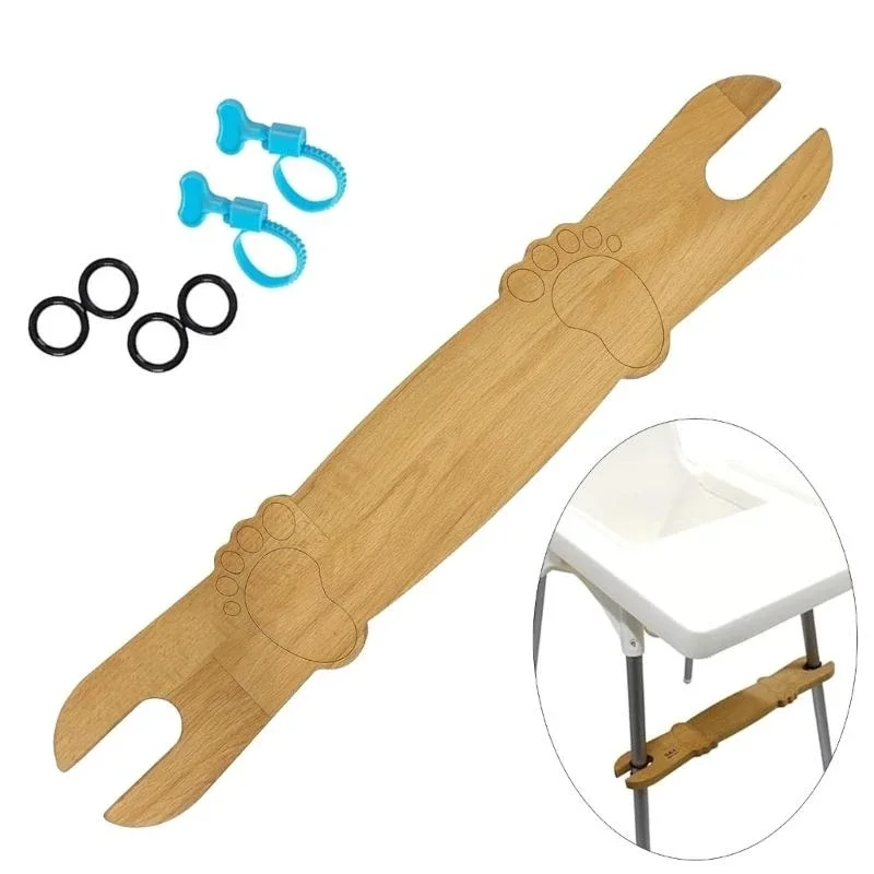 Silla alta para bebé, reposapiés, tronas ajustables para bebé, Pedal con anillos de goma, esquinas redondas, accesorio Universal para trona - imagen 5
