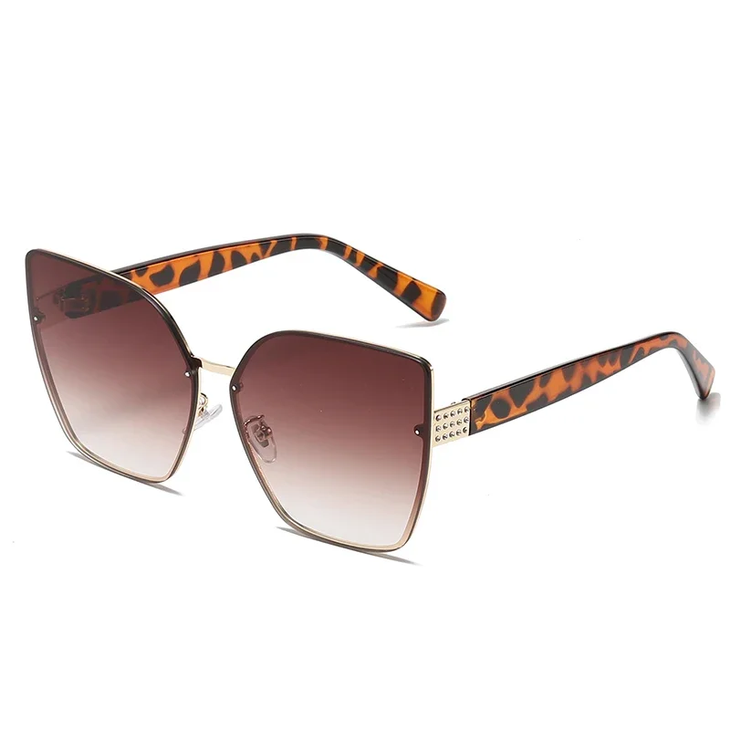 Gafas de sol cuadradas Vintage sin montura, gafas rectangulares sin marco con gradiente UV400, gafas de sol de viaje de diseñador de marca para mujer UV400 - imagen 4