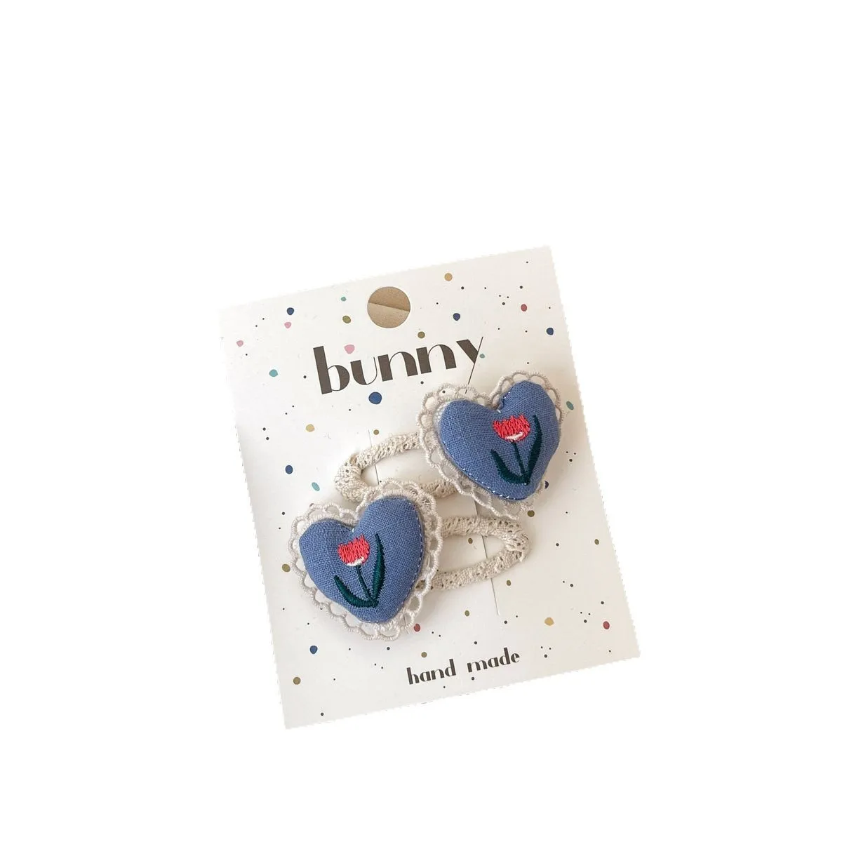 2 uds. Pinzas para el cabello con forma de corazón para niñas, horquillas con flequillo bordado de flores, pasadores de Clip LATERAL para el cabello, accesorios para el cabello para niños - imagen 5