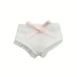 Vestido de muñeca de algodón con encaje