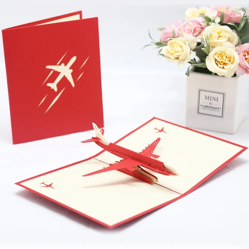 ZYF Tarjeta 3D de avión plegable – Regalo creativo de cumpleaños - imagen 3