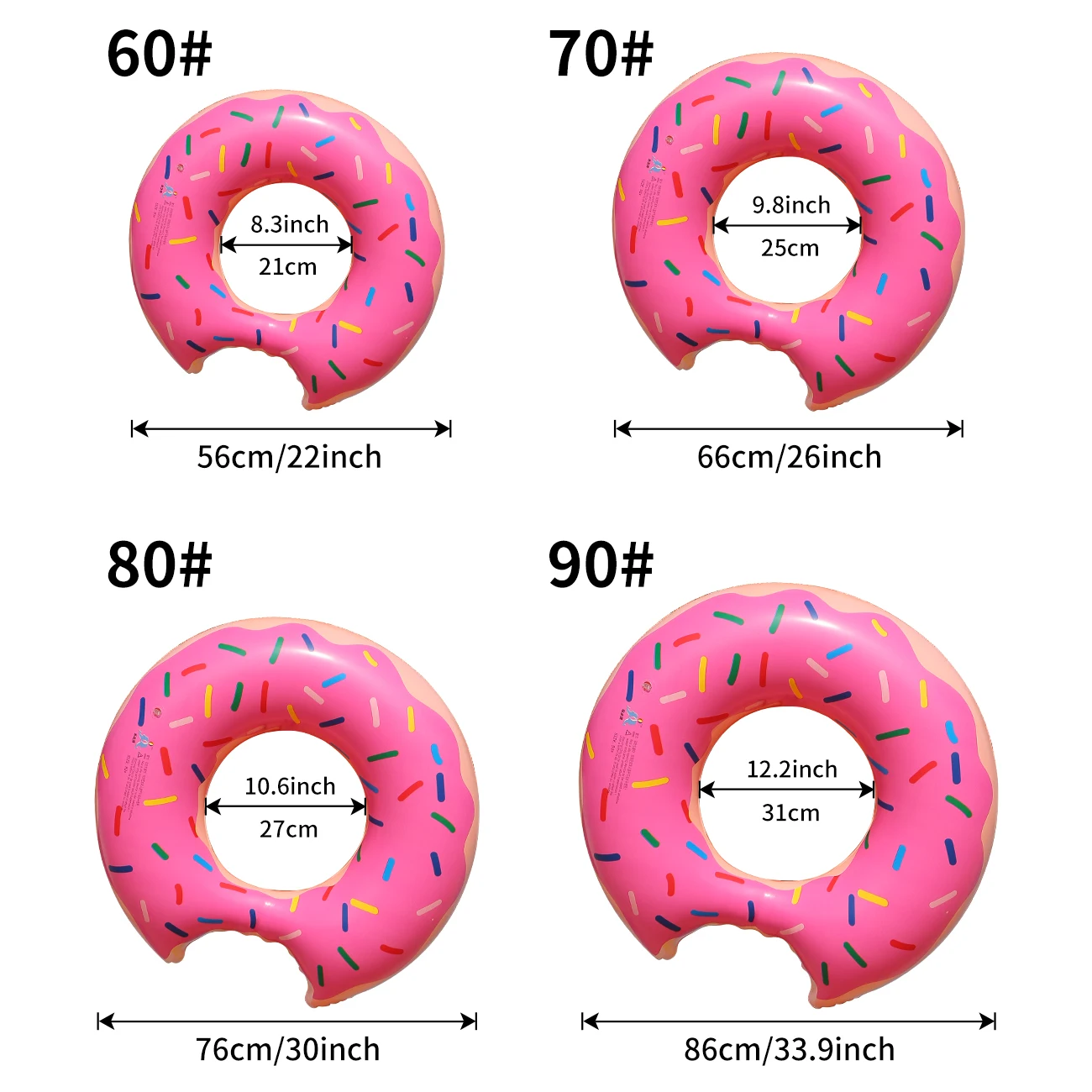 Flotador inflable tipo donut infantil para natación y playa seguro - imagen 2