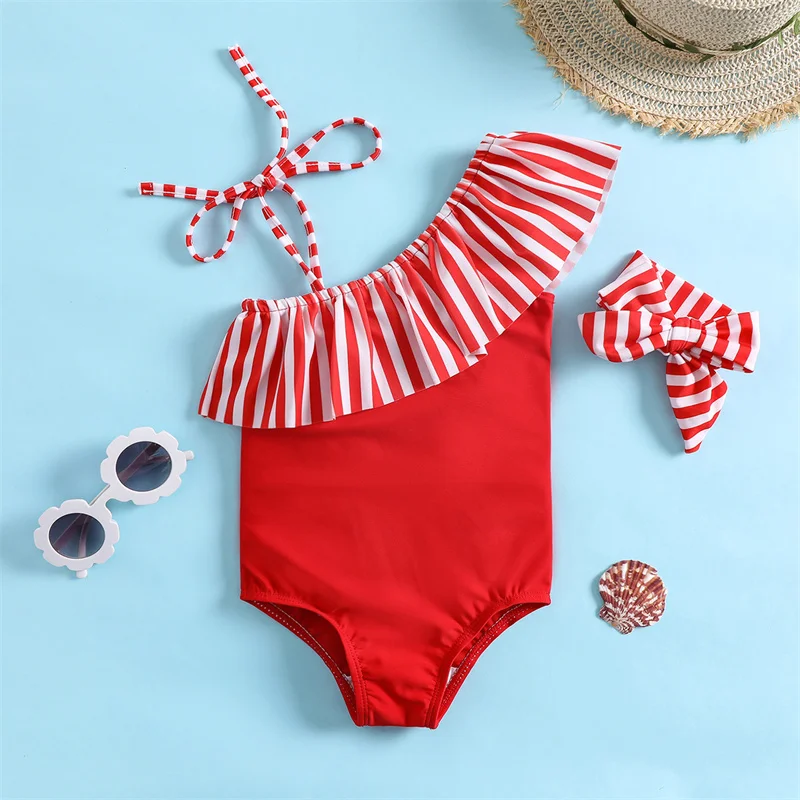 Traje de baño infantil de verano con rayas – Secado rápido sin mangas - imagen 5