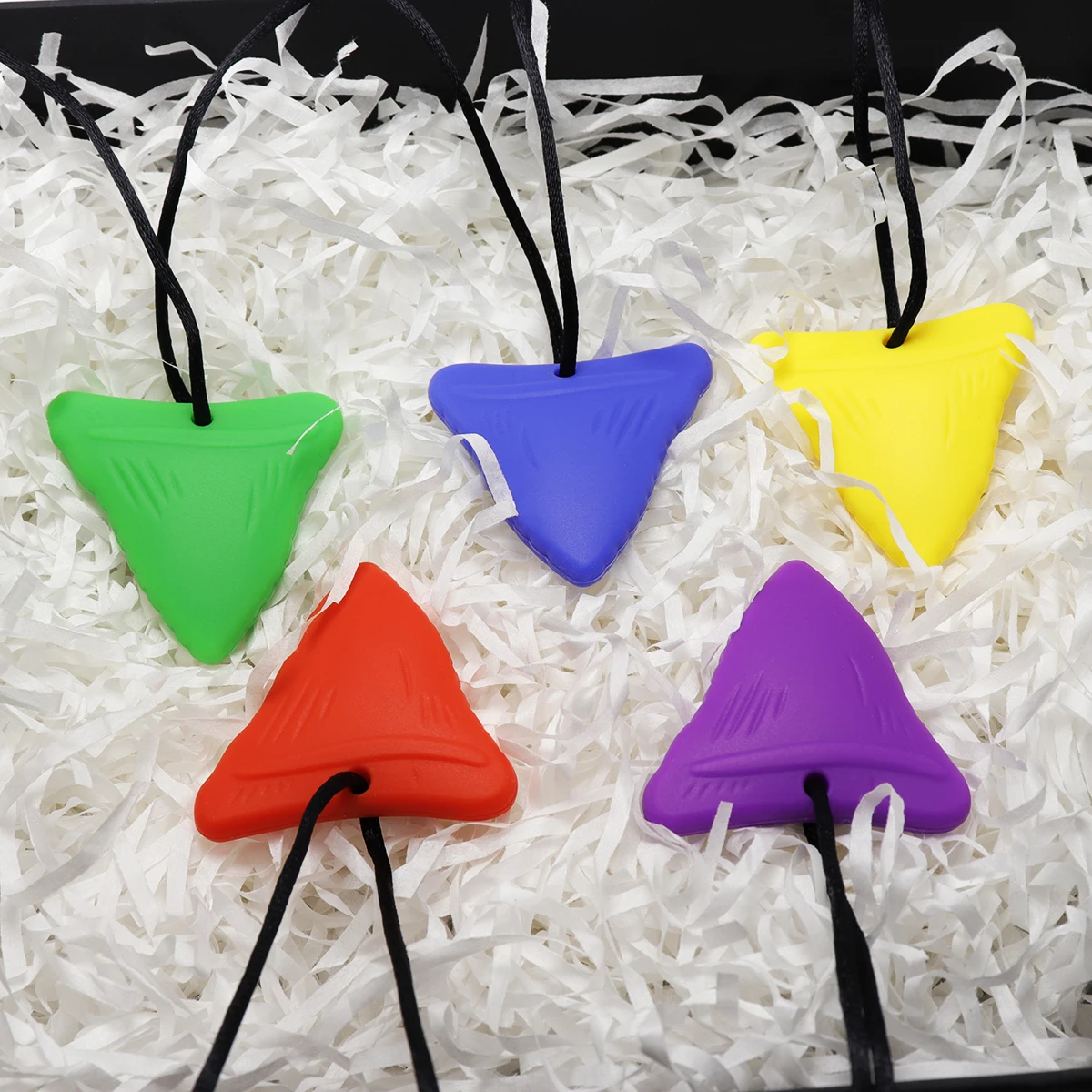 Collares masticables sensoriales para niños con dentición, TDAH, autismo, necesidades mordedores, mordedor masticable con motor oral, masticable de silicona - imagen 5