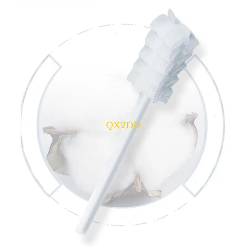 QX2D 30 unids/caja limpiador lengua bebé, cepillo dientes gasa desechable, varilla papel, cepillo limpieza - imagen 3