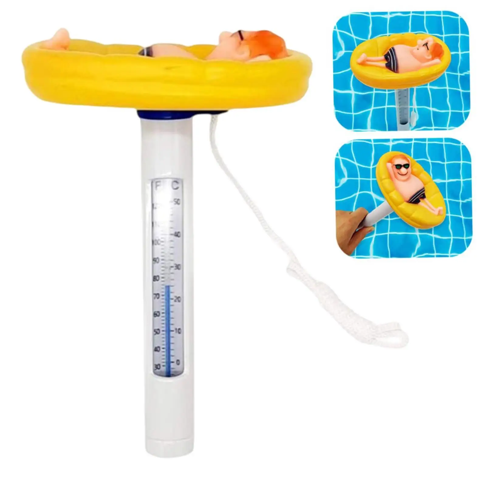Termómetro flotante para piscina, temperatura de piscina para estanque de peces, baño de bebé