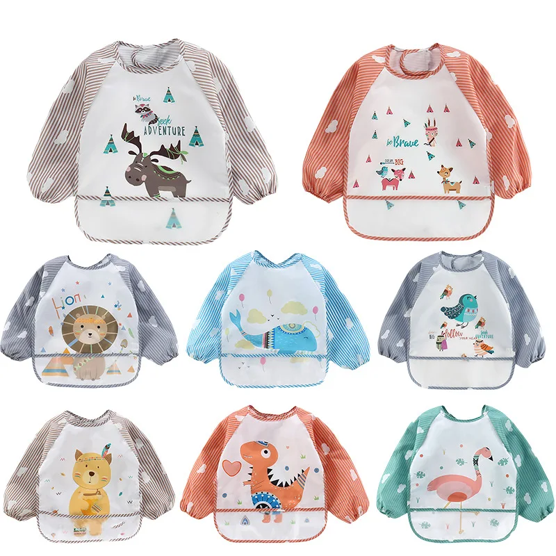 Delantal impermeable infantil de manga larga anti manchas - imagen 2