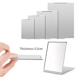 Espejo plegable de aluminio: espejo de bolso para maquillaje, compacto