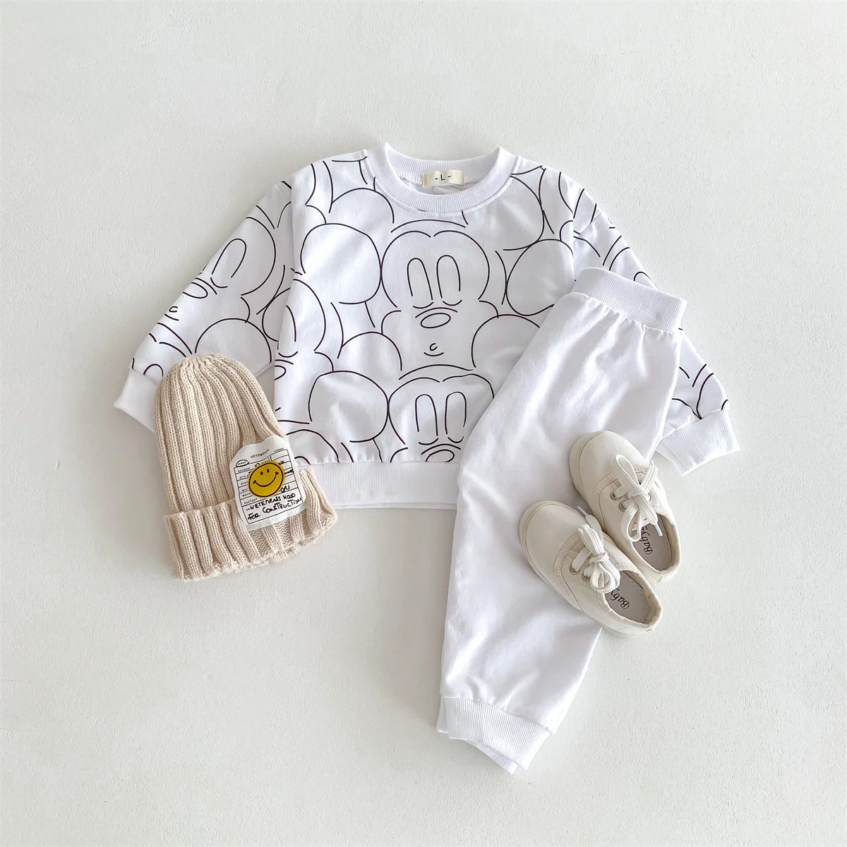 Disfraz para niños de 0 a 3 años, chándales de Mickey, moda de otoño, traje informal de manga larga, sudadera + Pantalones para bebé, 2 unid/set de Disney - imagen 3