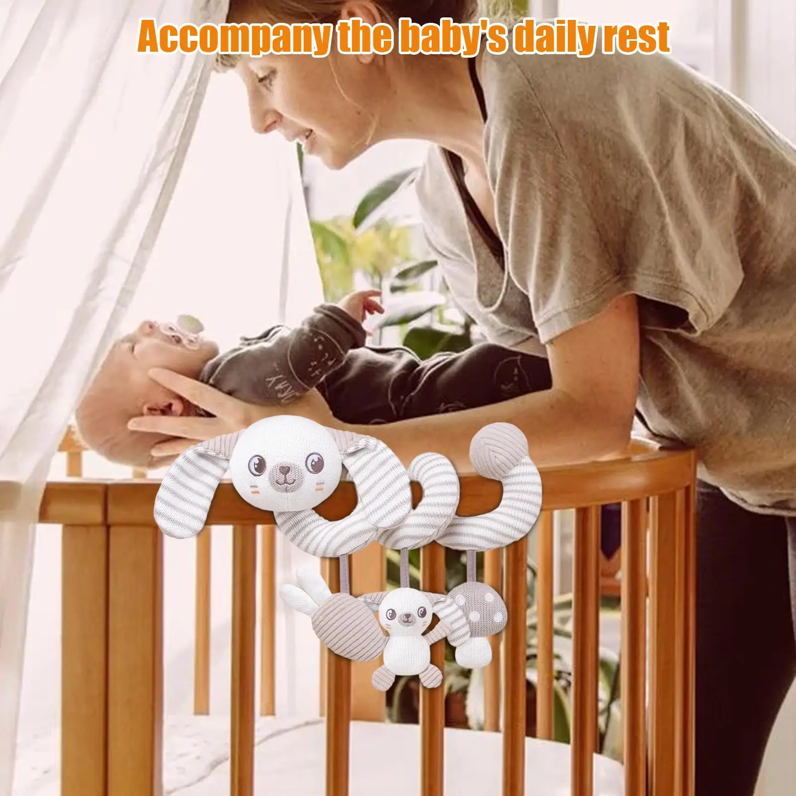 Juguetes para bebé, asiento de coche, cochecito en espiral, juguetes, actividades de aprendizaje de animales para niñas, niños, cuna, viaje, parque, vacaciones al aire libre