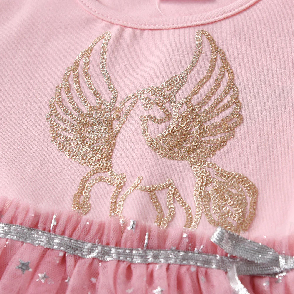 DXTON Vestido unicornio infantil de manga larga - estilo princesa - imagen 5