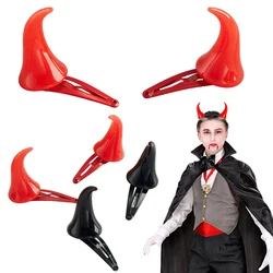 Pinza de pelo roja de Halloween para niña – Accesorio de diablo