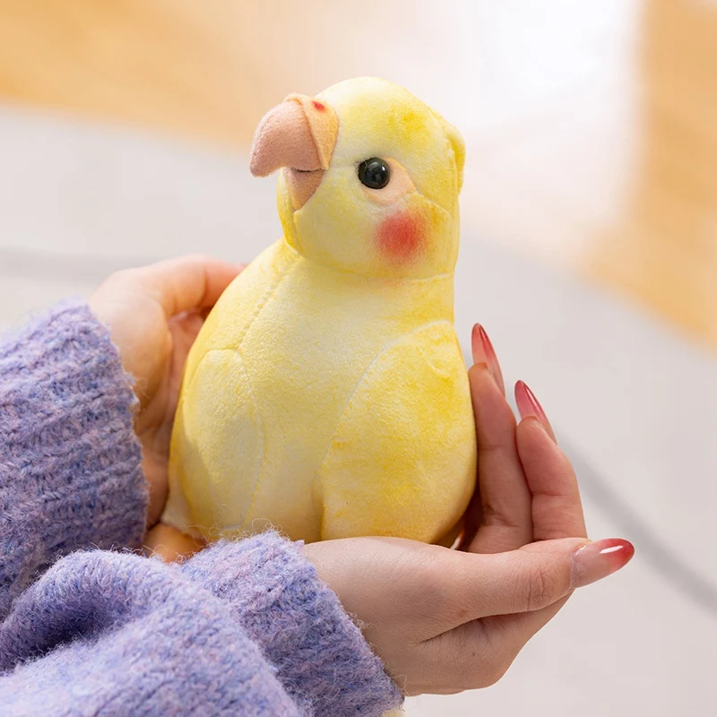 Loro de peluche amarillo suave, muñeco decorativo infantil - imagen 3
