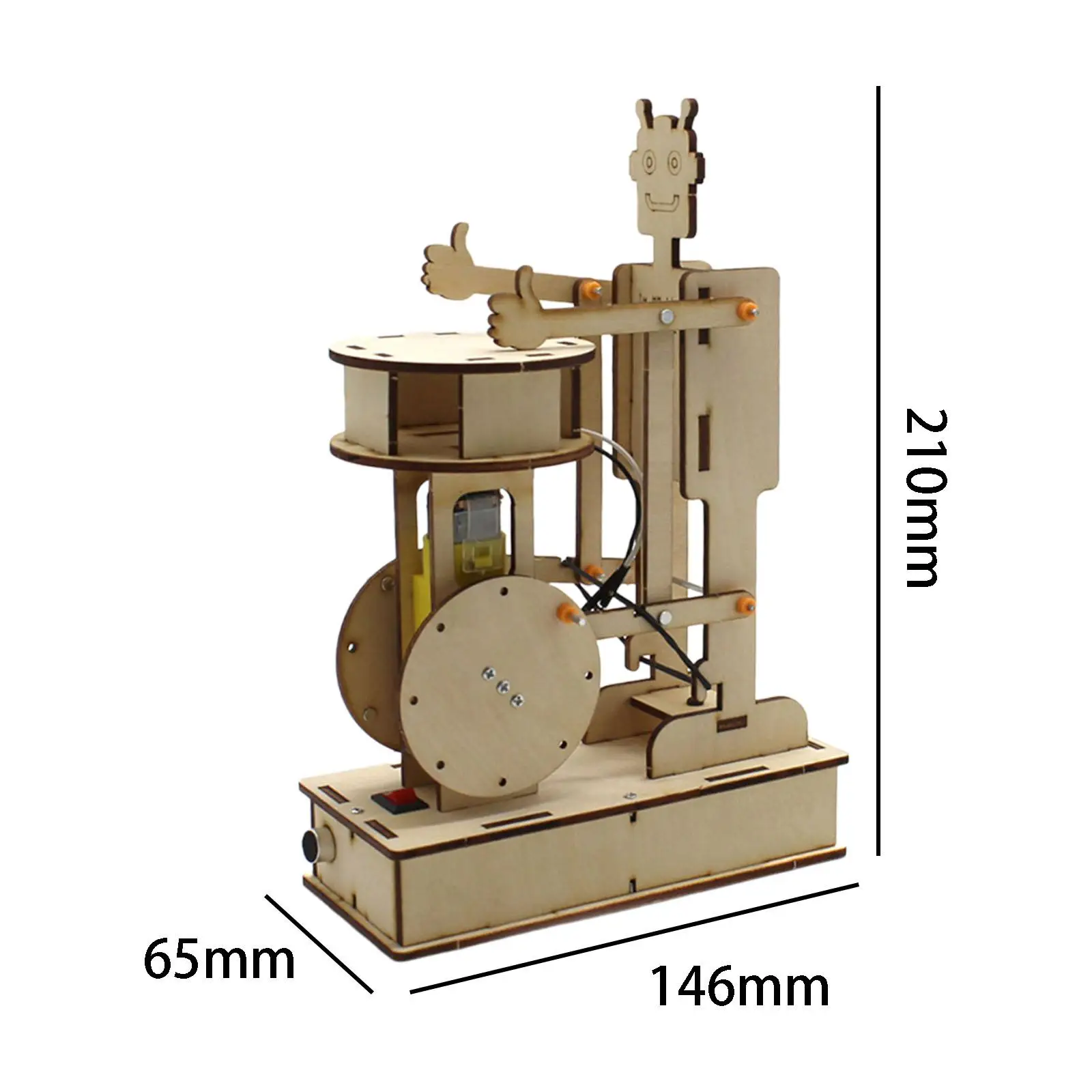 Science Experiment Toys Hand Assembled Science Toys Educational Toy Sturdy Voice-controlled Robot Drummer Toy