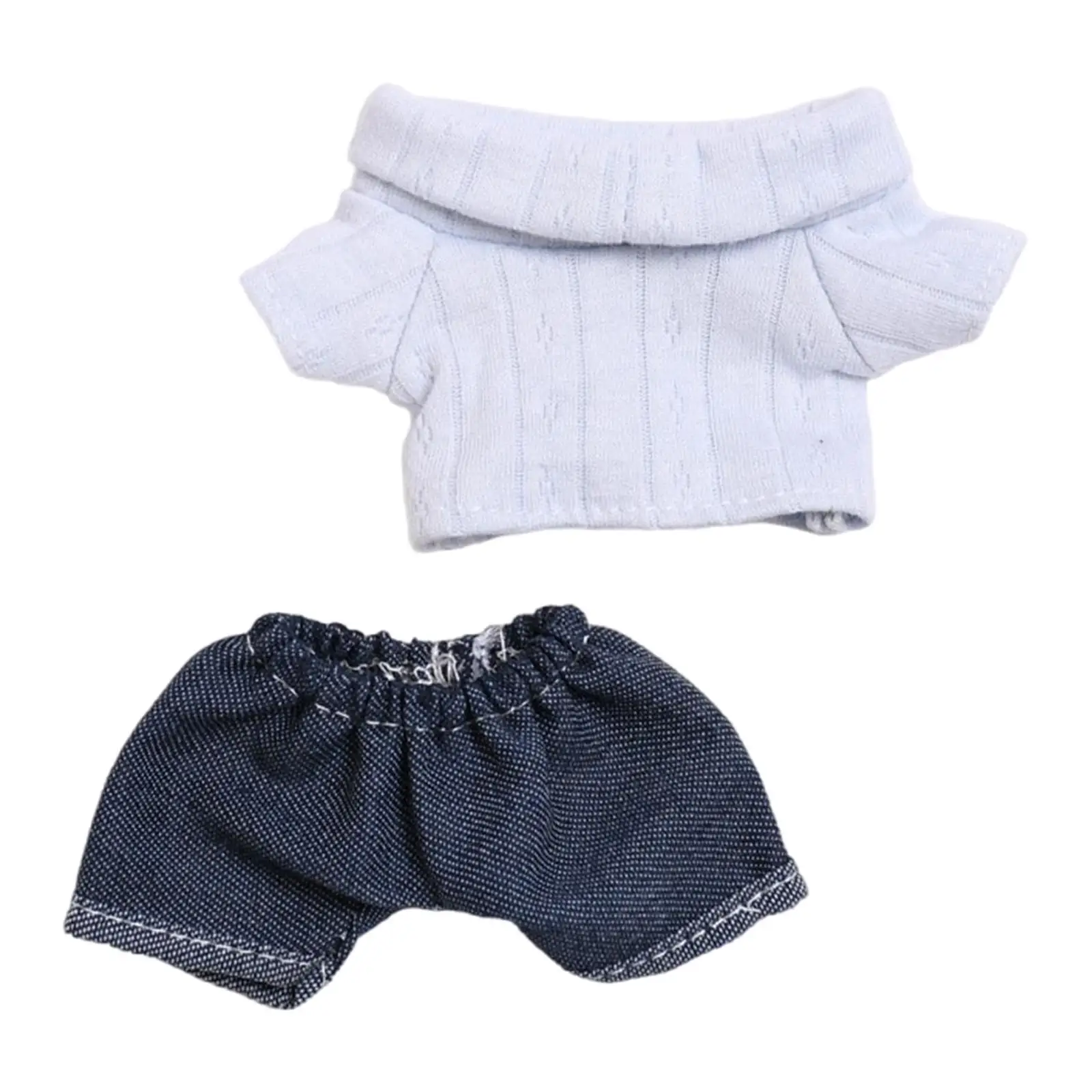 Doll Clothes and Pants,17cm Pendant Doll Casual Wear Clothes, Doll Decoration, Gift for Kids