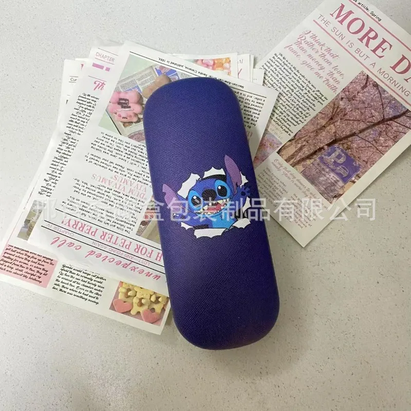 Caja de gafas dura de moda de Stitch de Disney, estuche de gafas de concha de mano de alta calidad con dibujos animados para hombres y mujeres, estuche para gafas de lectura - imagen 4