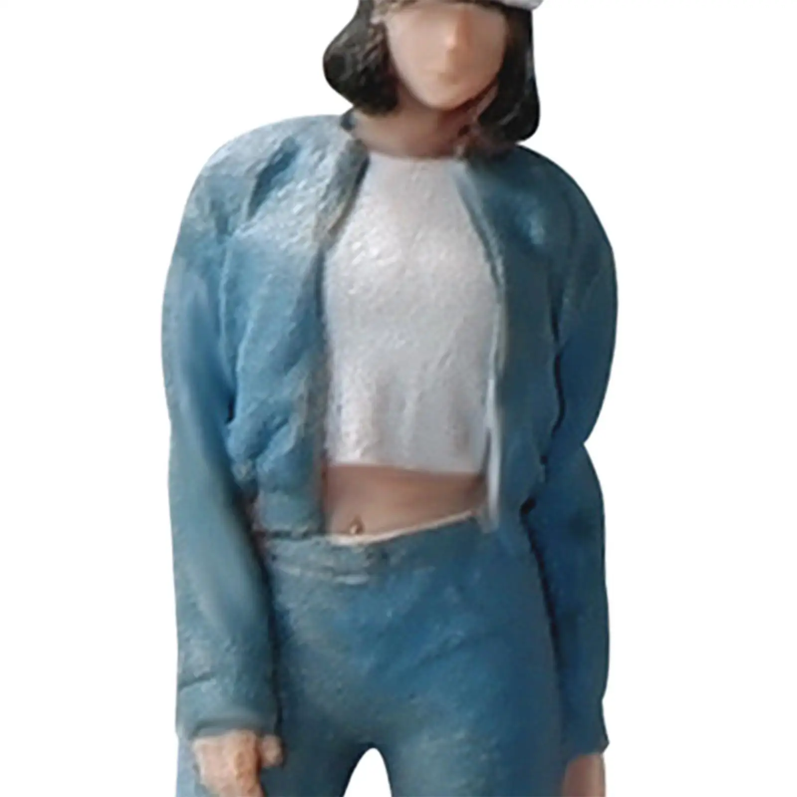 Figuras de niña Diorama, accesorios para fotos, accesorios para casa de muñecas, diseño de proyectos DIY, escena en miniatura, estatuilla pintada a mano, 1/64 - imagen 5