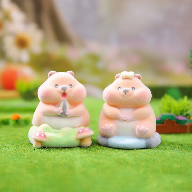 Bonita caja ciega de hámster, serie de cuentos de comida, adorno de escritorio, bolsas de adivinación misteriosa, figura de oso Animal, juguetes, regalo de cumpleaños y Navidad - imagen 3