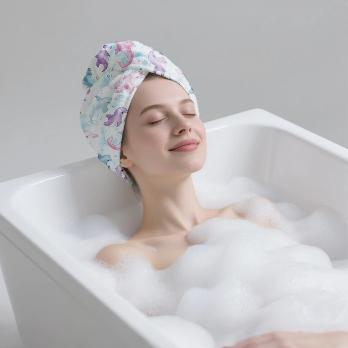 Gorro de ducha para adultos, gorro de baño impermeable de microfibra, cubierta para el pelo, gorro de ducha para el hogar, 1 ud.