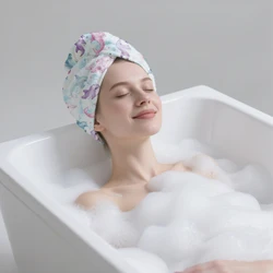 Gorro de ducha impermeable de microfibra para niños
