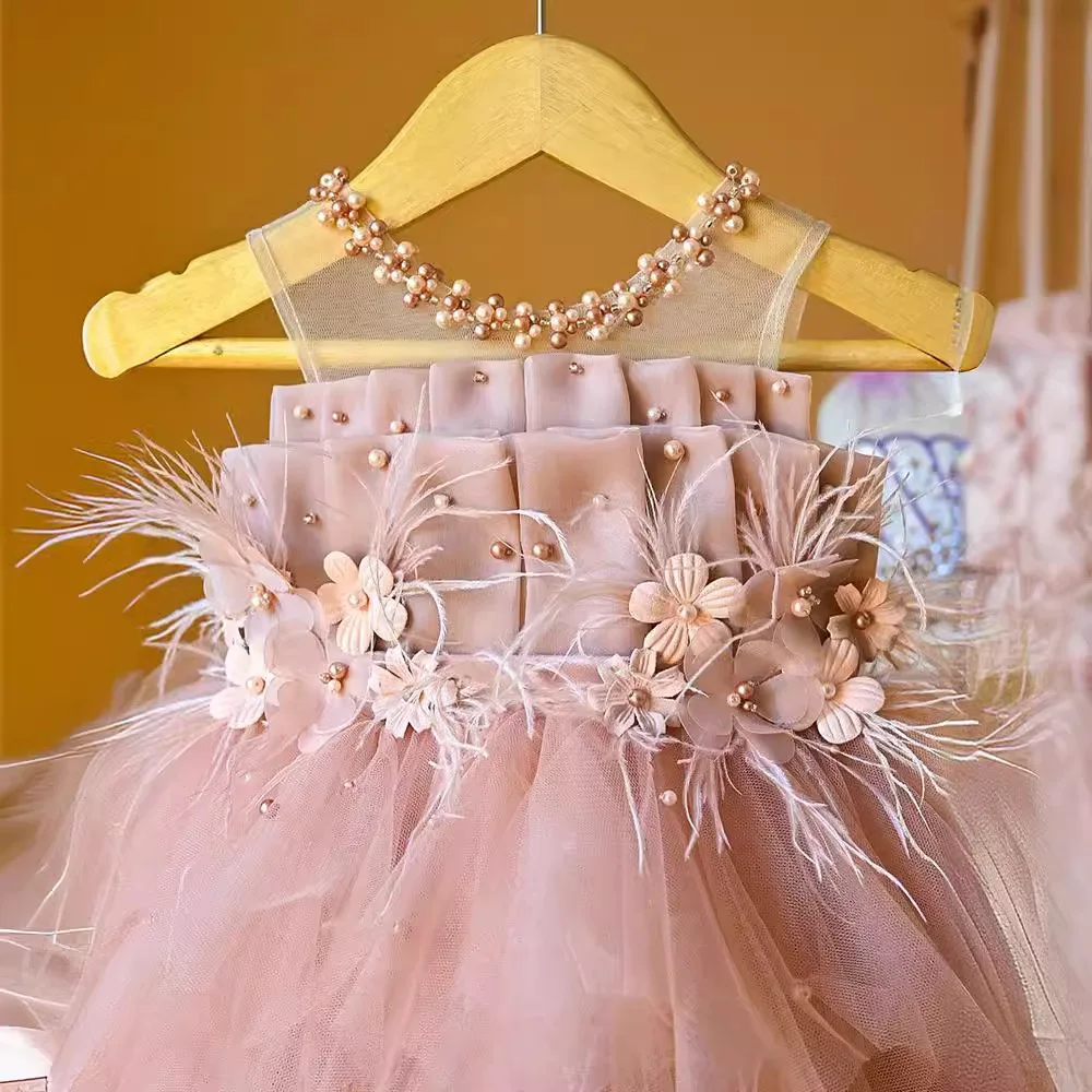 Vestido de princesa de cumpleaños para niña pequeña, confeti brillante, bohemio, pastel de arcoíris, traje para sesión de fotos de 1 a 6T - imagen 2