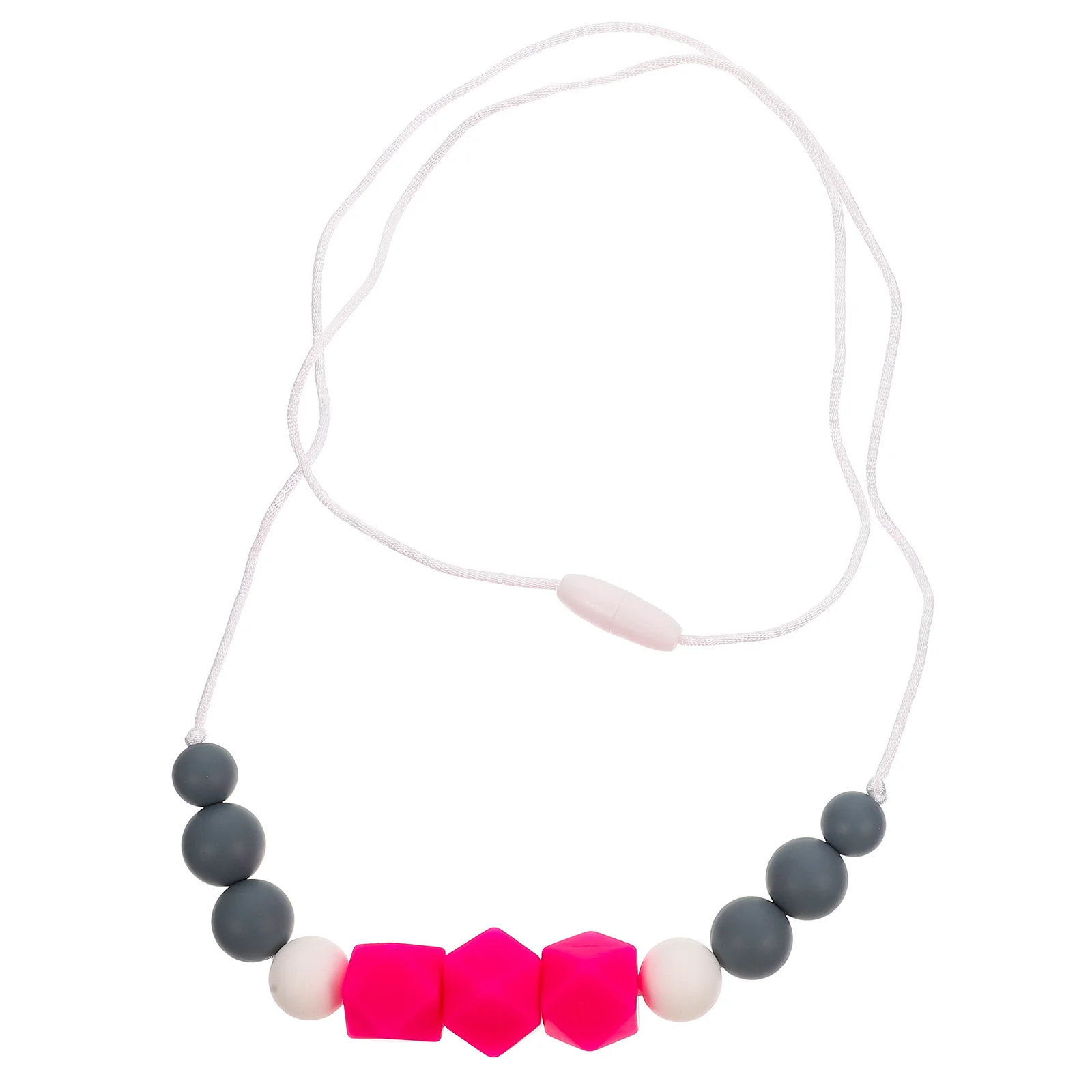 Collar de dentición de silicona para bebé, Collar para aliviar masticar infantil de calidad alimentaria, alivia el dolor de la mandíbula, accesorio para masticar para recién nacido