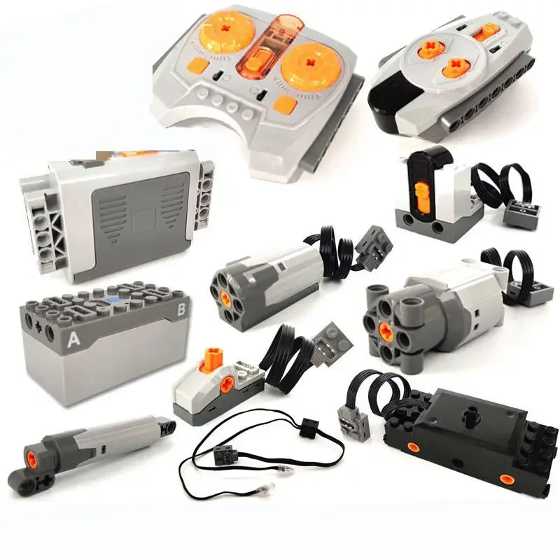 Piezas de bloques técnicos, servomotor, bloques de construcción técnicos, fuente de alimentación multifunción 8882 883 884, bloques de construcción - imagen 2