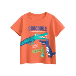 Camiseta de manga corta de verano para niños con estampado infantil