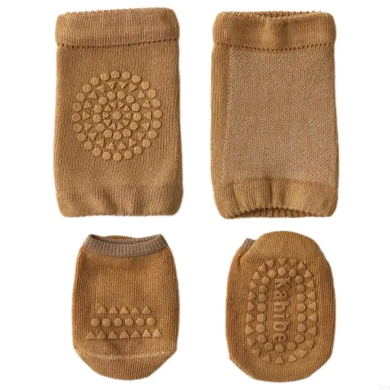 D7YD Protectores rodilla gruesos con calcetines no lisos para tela algodón transpirable para niños - imagen 4
