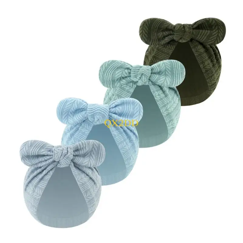 Gorro de algodón con lazo suave para bebé recién nacido - imagen 5