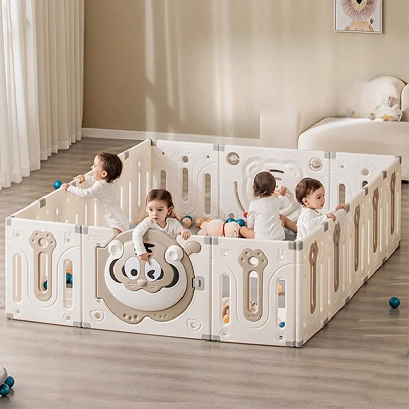 Parque infantil de plástico para bebé, valla de actividades de lujo para bebé, parque infantil grande para bebé, parque infantil de dibujos animados para niños, zona de juego segura para gatear