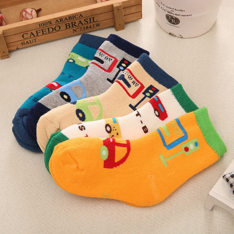 Calcetines para niños de algodón suave - Estampado de dibujos