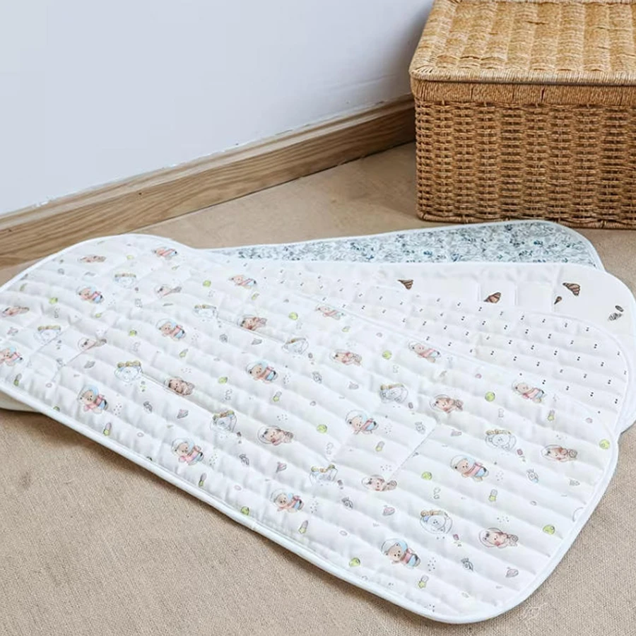 Nuevo cojín de cochecito fino estampado para cochecitos de niños, almohadilla Universal transpirable para todas las estaciones, lavable a máquina - imagen 4