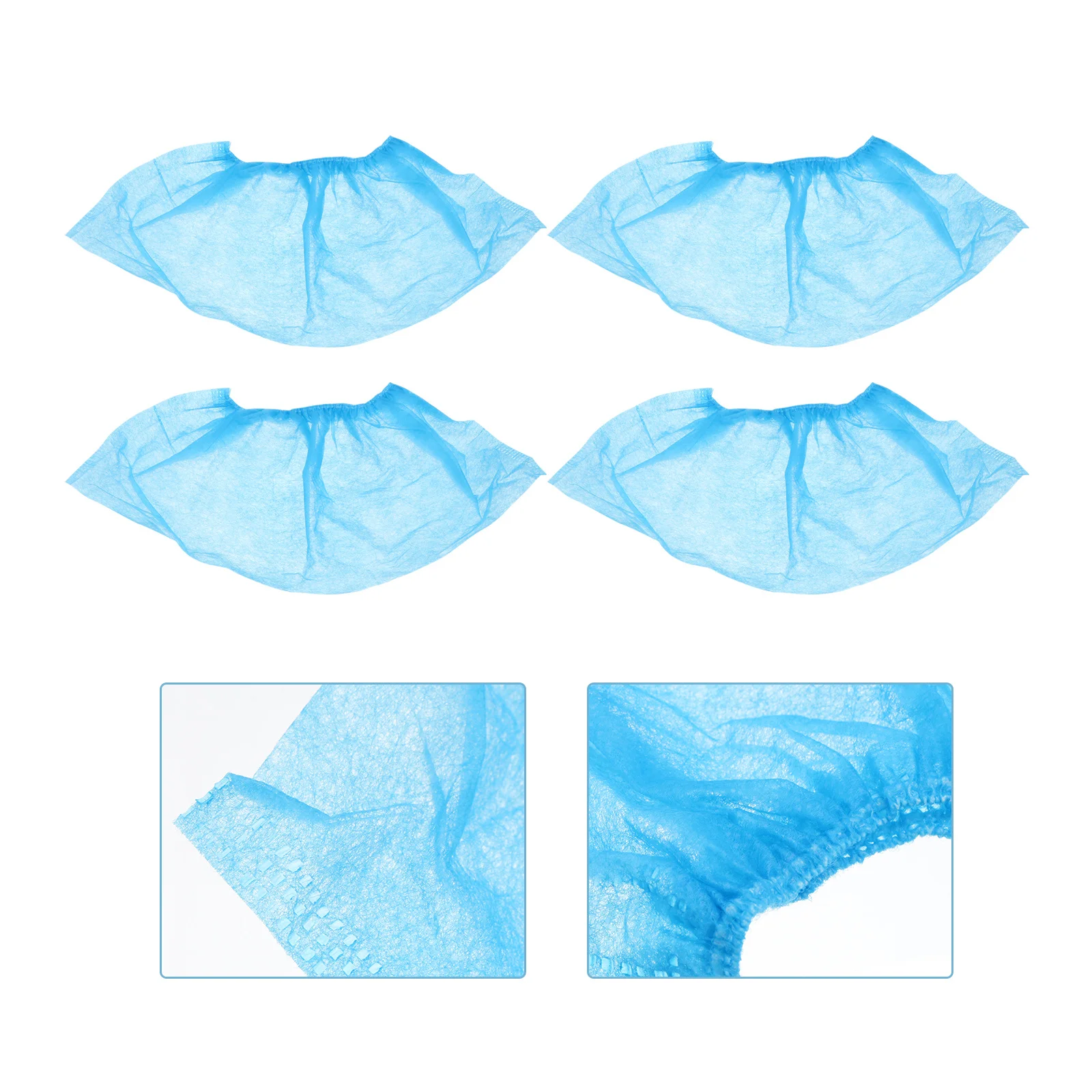 100 Uds. Cubierta de zapatos antideslizante a prueba de polvo banda elástica tela no tejida Protector de zapatos desechable uso en viajes en casa zapato transpirable