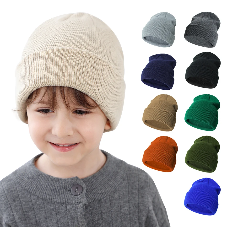 Gorro de punto acanalado para niños – Cálido y elástico - imagen 2