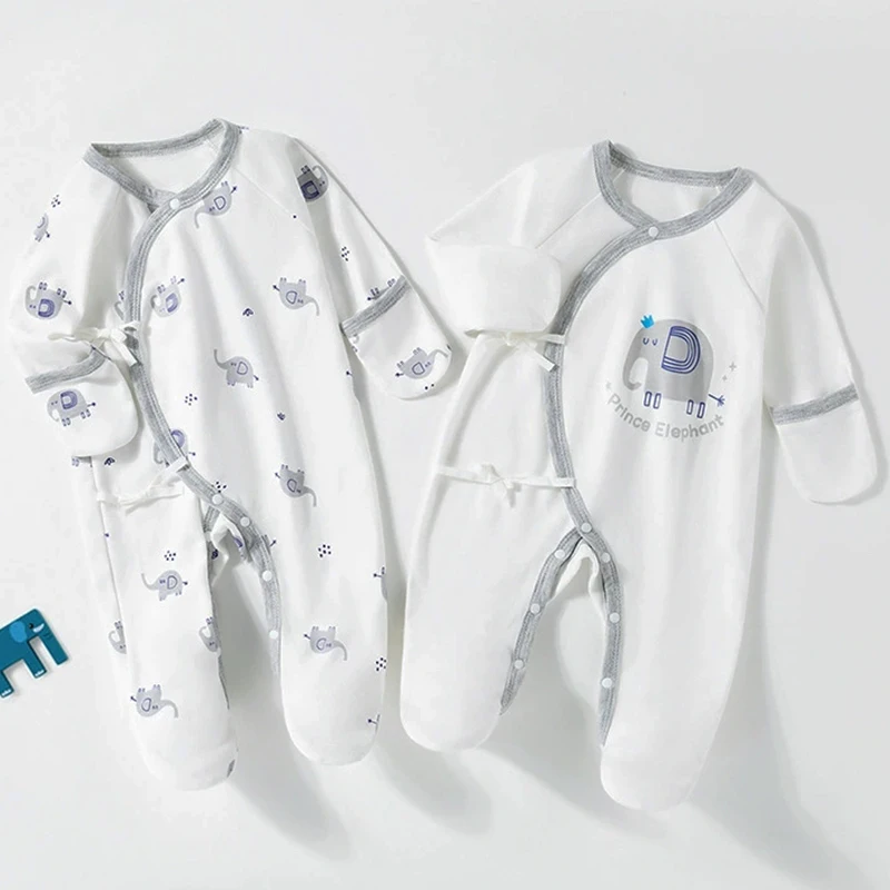 Conjunto de 2 piezas de primavera y otoño para recién nacidos, peleles informales de algodón de manga larga con dibujos animados para niño, monos, ropa de Boutique para bebé BC641