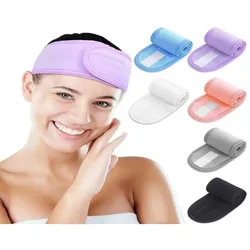 Toalla de lavado Facial ajustable para Yoga, envoltura cosmética, diadema de baño femenina, diademas de maquillaje, accesorio de salón de Spa, 1 ud.