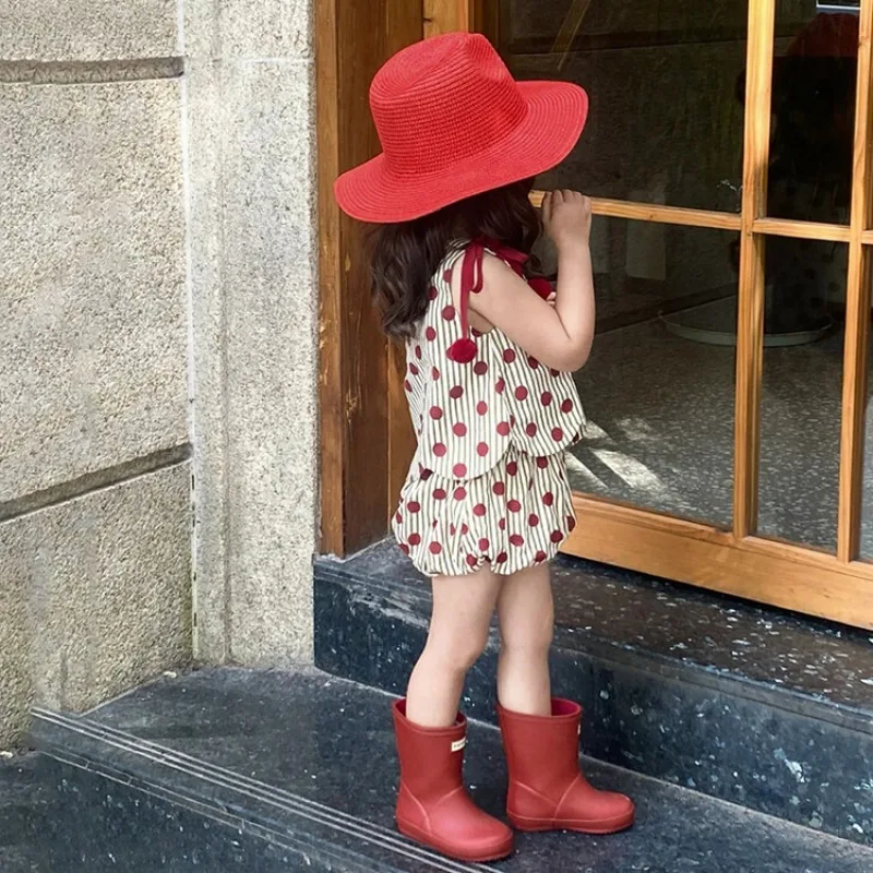 Conjunto veraniego de niña pantalón acampanado chaleco princesa suave - imagen 4