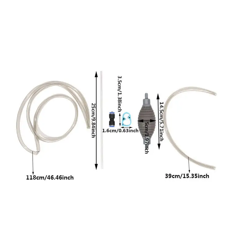 Kit de herramientas de limpieza para lavado de cascabel/lavado de arena y cambio de agua, sifón para acuario grande con tubo de extensión, 1 ud. - imagen 4
