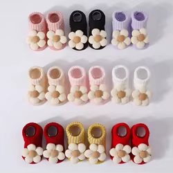 Calcetines bebé flores 3D suaves para recién nacidos – Primavera