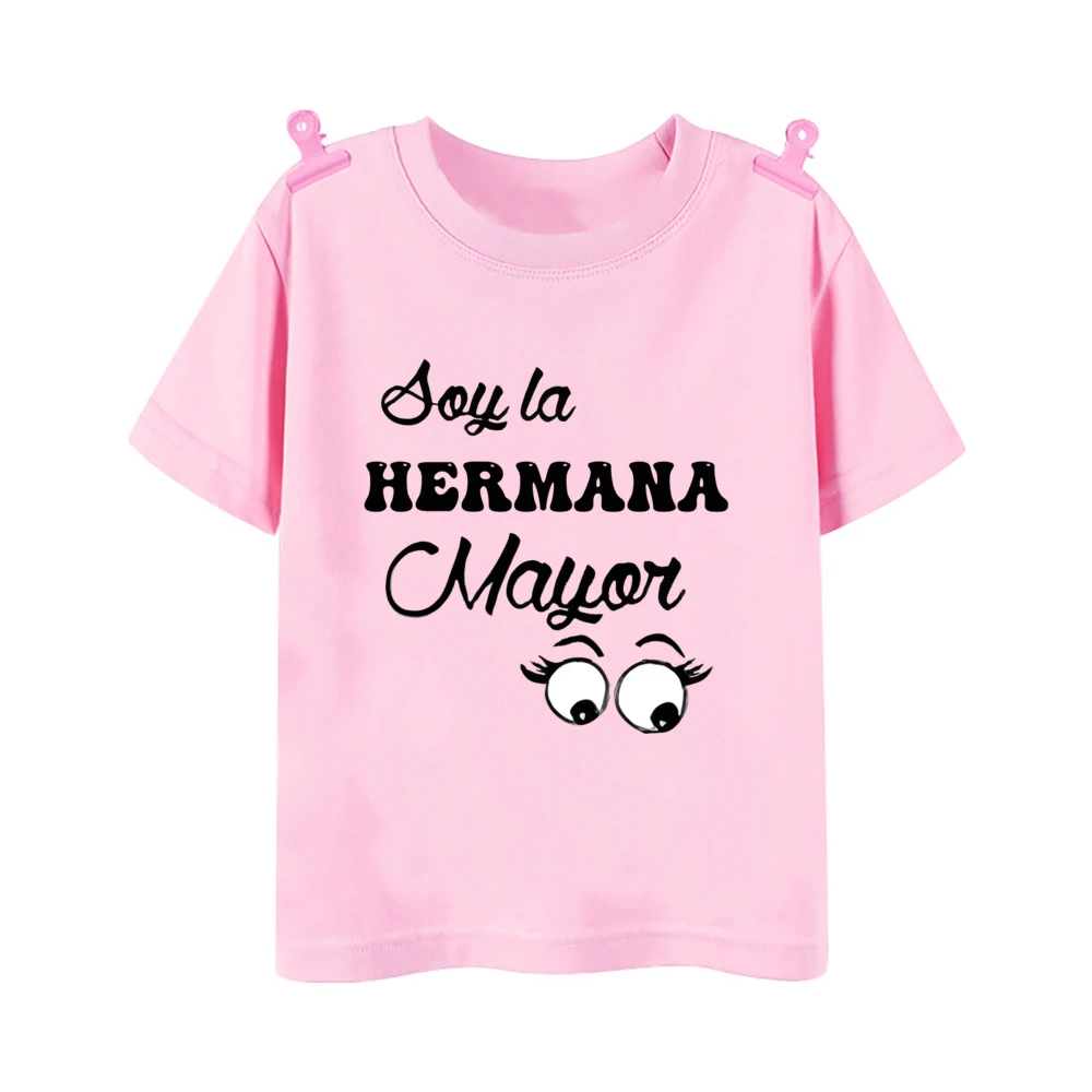 Camiseta con estampado de "I'm Big Sister" para niños y niñas, camisa de manga corta, Tops de verano - imagen 4