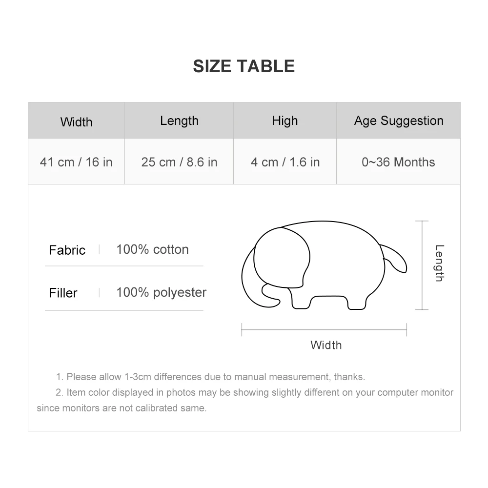 Almohada de bebé con forma de elefante – Doudou rosa para dormir - imagen 5