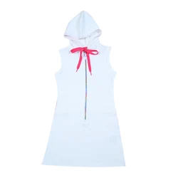 Conjunto veraniego infantil con capucha y cremallera de algodón